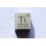 Titanium Ti metalen kubus 10x10mm gepolijst 99,5% zuiverheid kubus