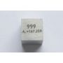 Erbium Er metaal kubus 10x10mm gepolijst 99,9% zuiverheid kubus
