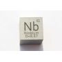 Niobium Nb metalen kubus 10x10mm gepolijst 99,95% zuiverheid Niobium kubus